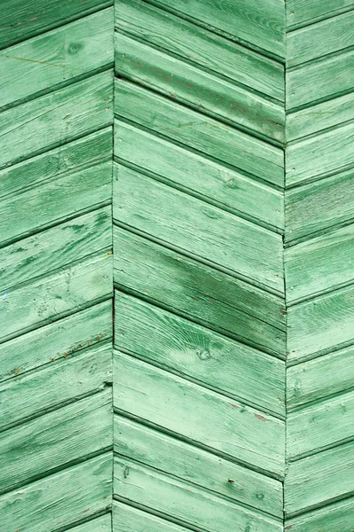 Verde viejos paneles de madera valla — Foto de Stock