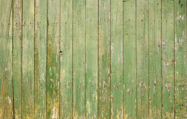 Yeşil eski ahşap çit panoları — Stok fotoğraf