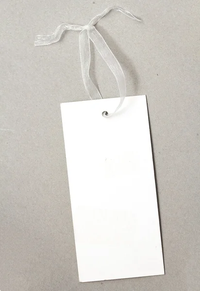Étiquette papier blanc — Photo