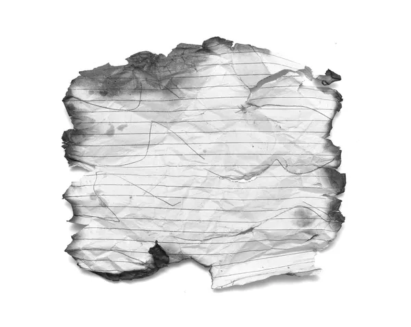 Bir kağıt yanmış delikleri — Stok fotoğraf