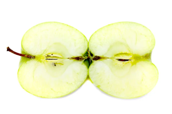 Groene apple helft — Stockfoto