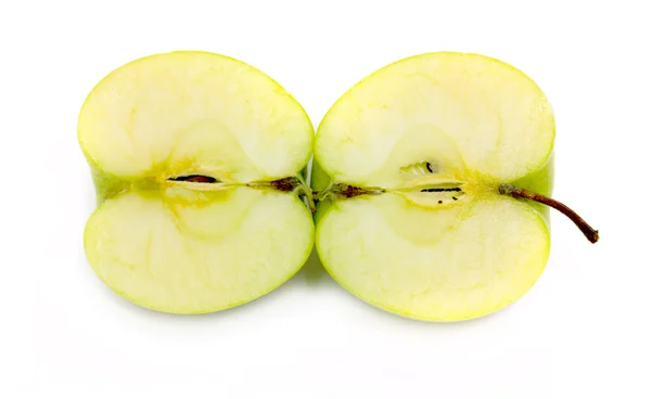 リンゴを半分緑します。 — ストック写真