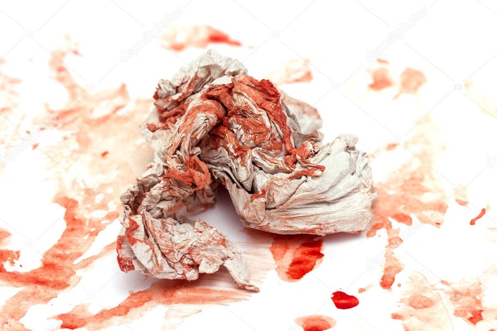 Wrinkled paper blood