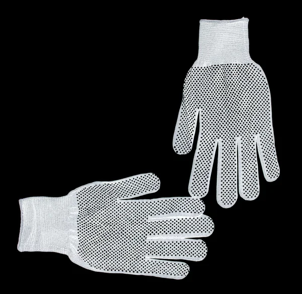 Vit arbetstagare handske — Stockfoto