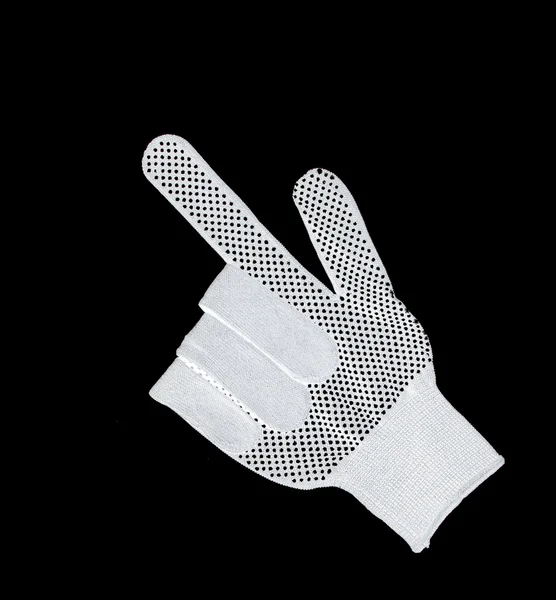 Vit arbetstagare handske — Stockfoto