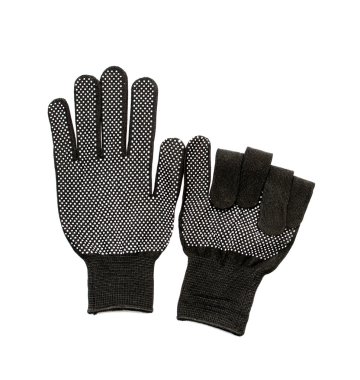 siyah iş eldivenleri