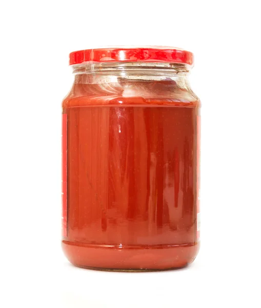 Jar with tomato paste — Stock Photo, Image