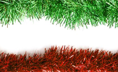 Christmas kırmızı ve yeşil flamalar tinsel