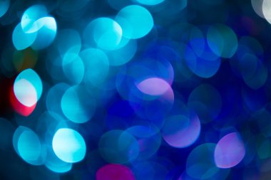 parti ışık mavi bokeh