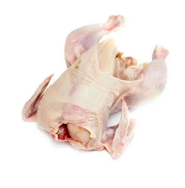 Carne di pollo di uccello su uno sfondo bianco — Foto Stock