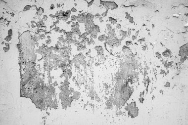 Soyulmuş alçılı beyaz duvar, arka plan.