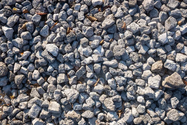 Krossade Granit Stenar Marken Bakgrundskonsistens — Stockfoto