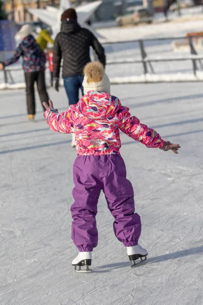 Moskau Russland Januar 2022 Eislaufen Der Weihnachtspause — Stockfoto