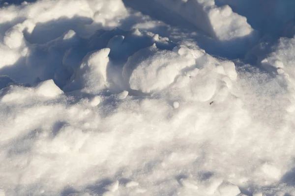 Weißer Schnee Auf Dem Boden Als Hintergrund — Stockfoto