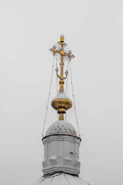 Lipetsk Russia December 2021 Winter Landscape Building God Temple Snow — Stock Photo, Image