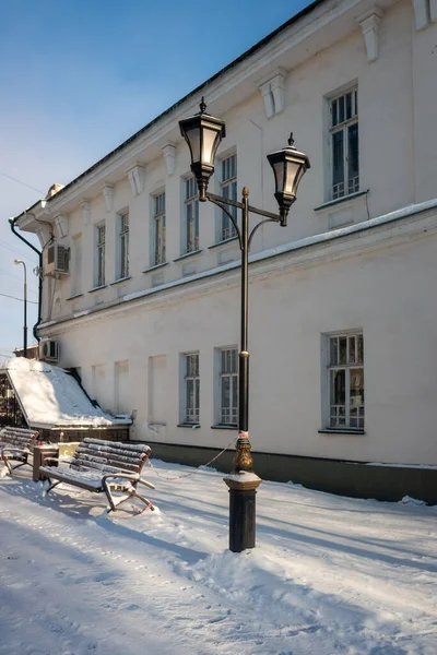 Lipetsk Rusia Febrero 2022 Edificios Varios Pisos Paisaje Urbano Invierno —  Fotos de Stock