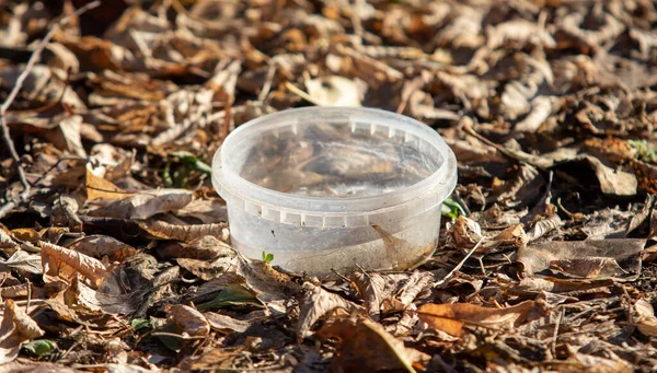 Гараж Пластиковой Посуды Территории Природного Парка — стоковое фото