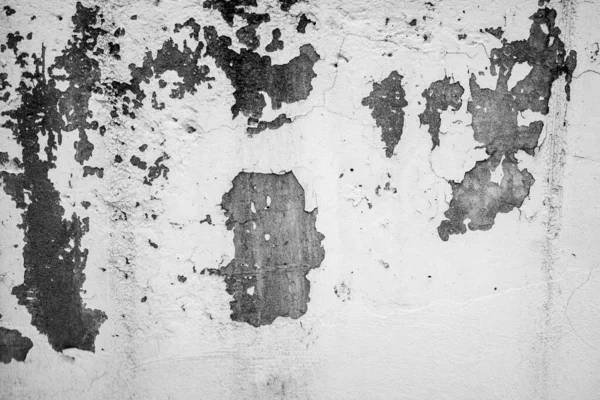 Witte Muur Met Geschilde Pleister Achtergrond — Stockfoto