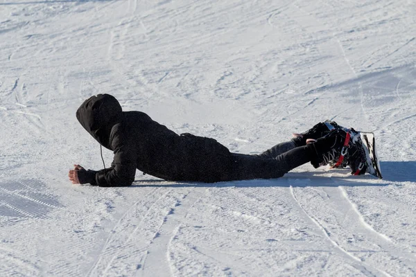 Sochi Rusia Enero 2022 Snowboarders Día Soleado Invierno Recreación Invierno — Foto de Stock