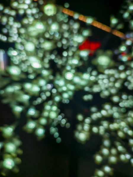 Street Night Lights Out Focus Defocused Wallpaper Bokeh Effect Festive — Stock Photo, Image