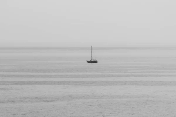 Zeilboot Plezier Jachten Achtergrond Van Zee — Stockfoto