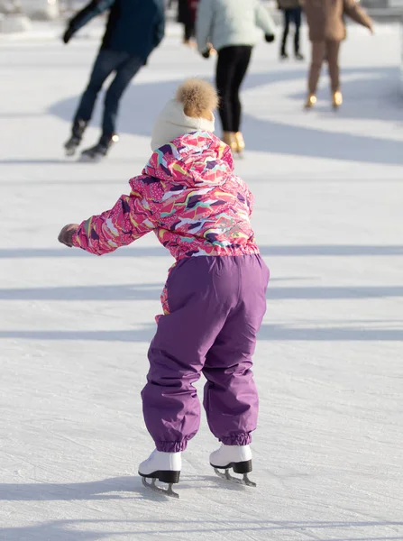 Moskau Russland Januar 2022 Eislaufen Der Weihnachtspause — Stockfoto