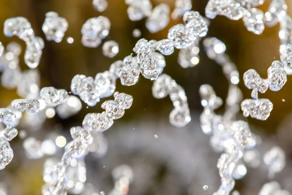 Gotas Agua Aire Fuente Bokeh Desenfocado Imagen de archivo