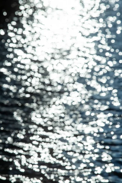 Abstraktion Bokeh Auf Verschwommenem Wassergrund Glitzern — Stockfoto