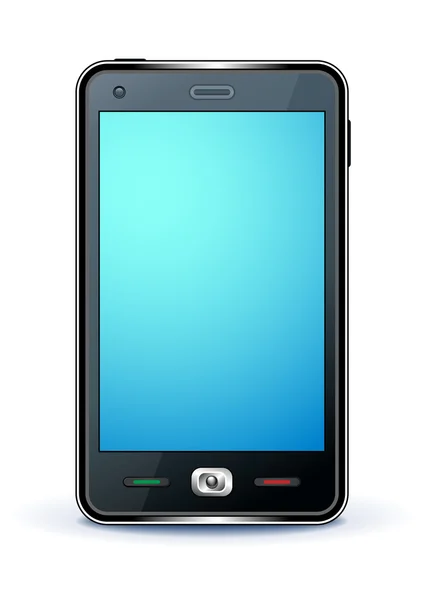 Smartphone avec écran bleu — Image vectorielle