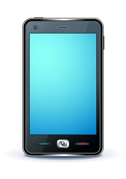 Smartphone met blauw scherm — Stockvector