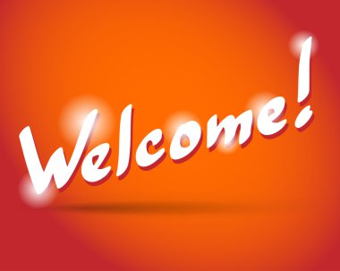 WELCOME hand lettering clipart