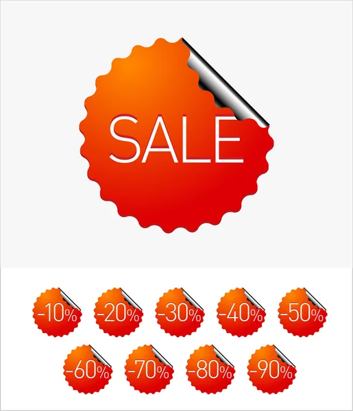 Sale stickers — Stock Vector