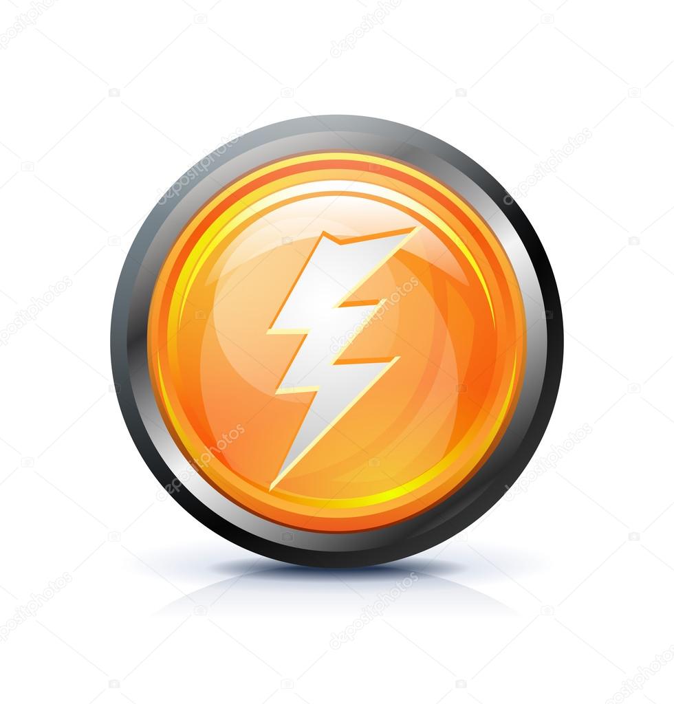 Button with lighting symbol