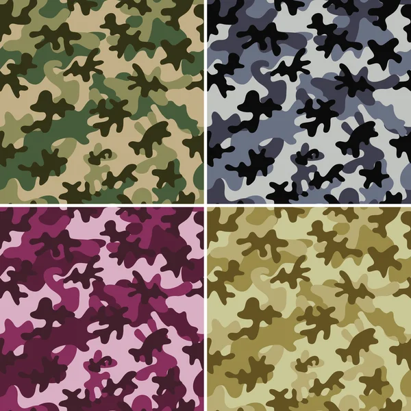 Kamouflage seamless mönster. — Stock vektor