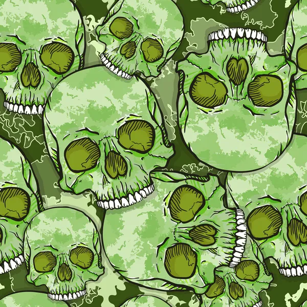 Camouflage Skull Pattern. — Stock vektor