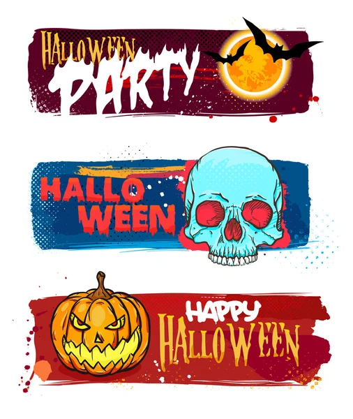 Halloween banners — Stock Vector