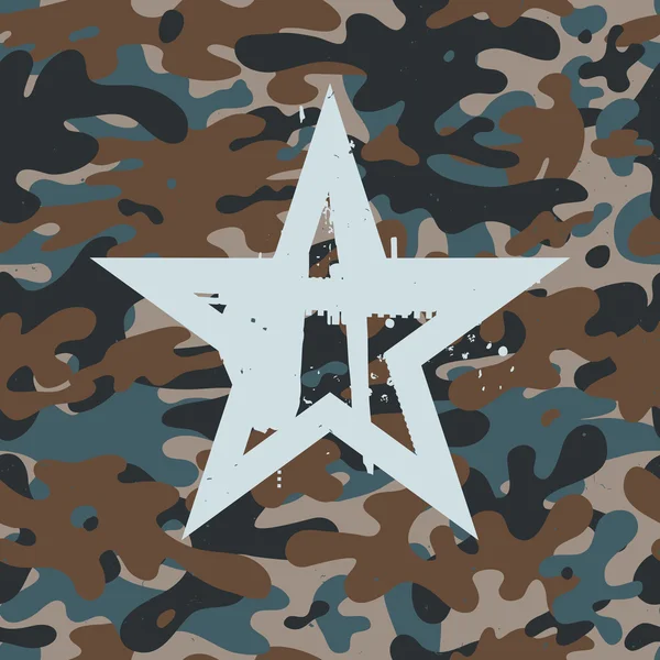 Estrela em camuflagem —  Vetores de Stock