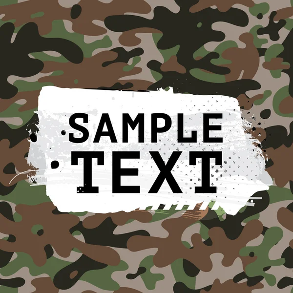 Grunge camouflage banner — Stock Vector