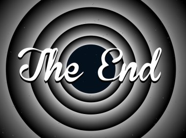 The end typography clipart