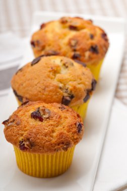 taze üzüm ve çikolata muffins