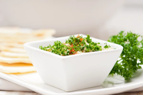 Moutabal baba ghanoush molho de berinjela — Fotografia de Stock