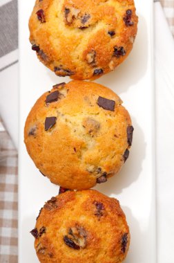 taze üzüm ve çikolata muffins