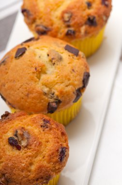 taze üzüm ve çikolata muffins