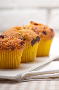taze üzüm ve çikolata muffins