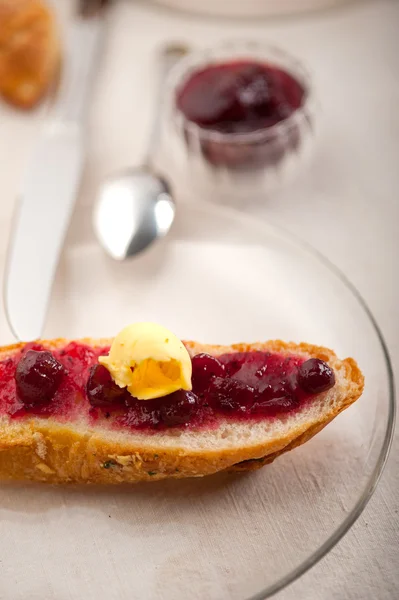 Brotbutter und Marmelade — Stockfoto