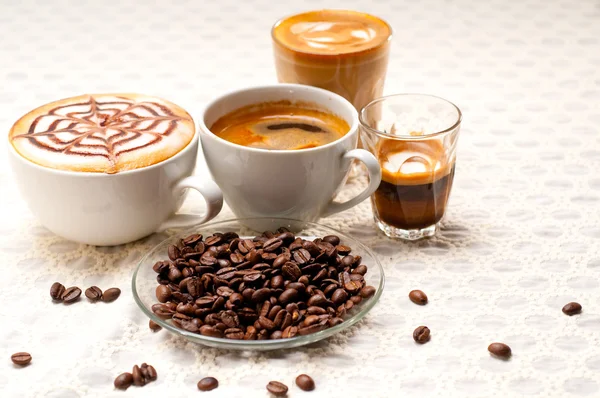 Selection of different coffee type — Stock Photo, Image