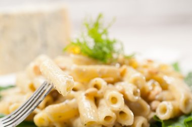 İtalyan makarna penne gorgonzola ve çam fıstığı
