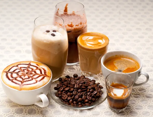 Selection of different coffee type — Stock Photo, Image