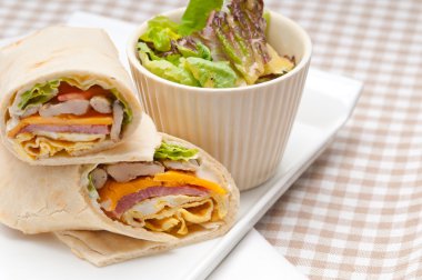 Club sandviç pide ekmek rulo