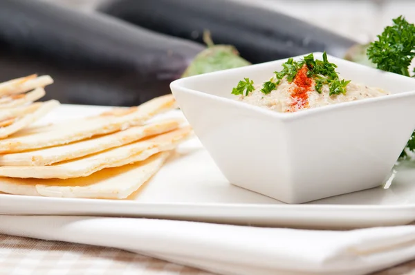 Moutabal baba ghanoush melanzane tuffo — Foto Stock